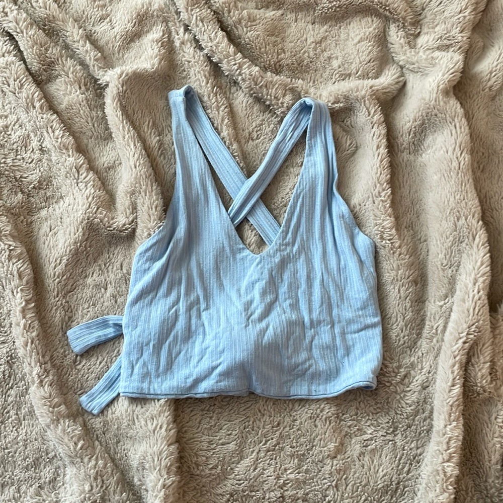 Blue Crop Top